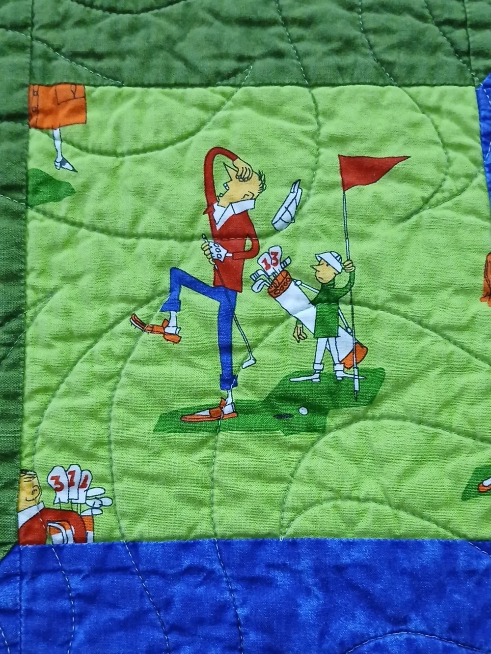 Homemade Golfing Quilt